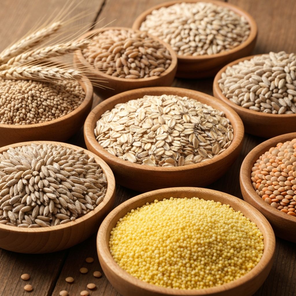 Búza, rizs, árpa és más gabonafélék